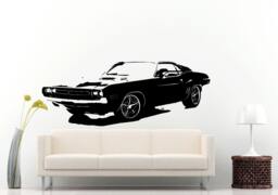 Classic Old School Antique American Muscle Sports Racing Fast Car Automobile Vehicle Wall Decal Vinyl Sticker Mural Room Decor L699 - thumbnail 1