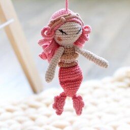 Baby Play Gym Toys. Hanging Toy For Baby Gym. Pink Mermaid Toys - thumbnail 3