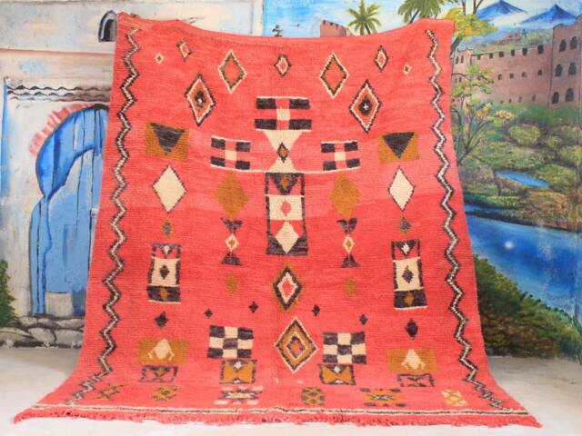 Moroccan Rug , Beni Mrirt Rug, Premium Quality Modern Artwork, Handwoven Large Shaggy - image 1