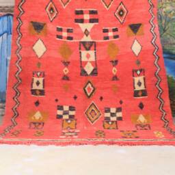 Moroccan Rug , Beni Mrirt Rug, Premium Quality Modern Artwork, Handwoven Large Shaggy - thumbnail 3
