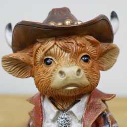 Howdy Highland Cow Cowboy Figurine - thumbnail 4