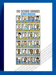 Sheffield Wednesday Vol 2 - No Score Draws Owls Going Up Edition A3 Print Of 24 Hand-Drawn Panini Doodles Swfcs 22/23 Promotion Winners - thumbnail 1