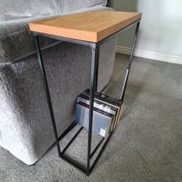 Small Book Case Sofa Side Table - Modern Living Room Furniture Custom Size Settee Drink Holder For New Home Decor Gifts Him Her - thumbnail 2