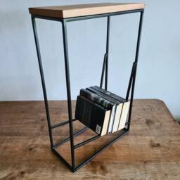 Small Book Case Sofa Side Table - Modern Living Room Furniture Custom Size Settee Drink Holder For New Home Decor Gifts Him Her - thumbnail 3