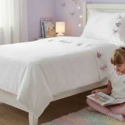 Personalized Ballerina Sheet Set - Embroidered Bedding With Name 600 Tc Sateen Sheets For Girls - thumbnail 2