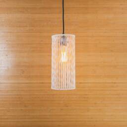 Handmade Macrame Ceiling Light, Boho Farmhouse Lighting - thumbnail 3