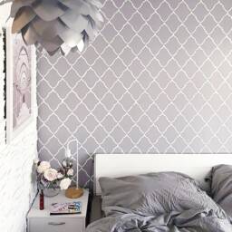 "Morocco Wall Stencil Xl, Large Reusable Pattern For Diy Decor, Stencilit - 22""X36" - thumbnail 1