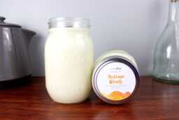 Autumn Woods Soy Candle in Pint Mason Jar, Scented Candle, Wood Wick Autumn Woods Jar - thumbnail 1