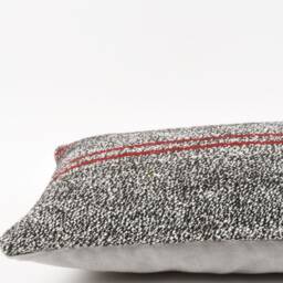 Kilim Lumbar Pillow Cover 12x24 Turkish Wool Cushion - thumbnail 4