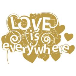 Wall Decal Love, Hearts Wall Sticker, Love Vinyl Stencil, Decor - thumbnail 3
