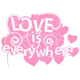 Wall Decal Love, Hearts Wall Sticker, Love Vinyl Stencil, Decor - thumbnail 2
