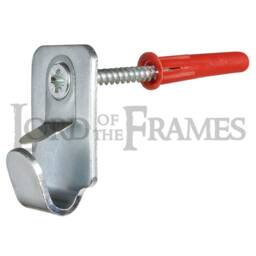 Heavy Duty Steel Safety Picture Frame Mirror Canvas Hooks 15Kg + Screws & Plugs - thumbnail 2