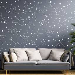 Sale Constellation Wall Decals, 25 Constellations, Star Stickers, Nursery Decor - thumbnail 2