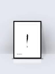 Framed Modern Art Print For Any Room Bedroom Or Office, Black & White Art, Contemporary, Minimalist Art - thumbnail 1