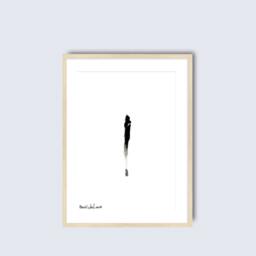 Framed Modern Art Print For Any Room Bedroom Or Office, Black & White Art, Contemporary, Minimalist Art - thumbnail 2