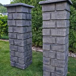 Stone Pillars, Fireplace, Front Step, Entrance, Halloween Prop, Yard Decoration, Graveyard Art, Pillar, Gargoyle Decor - thumbnail 3