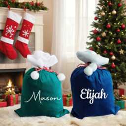 Christmas Stocking Sack, Santa Bag With Name, 2025 Large Santa Sack, Christmas Gift Bag, Christmas Bag, Holiday Gift Bag, Santa Bag, Gift For Kids - thumbnail 2