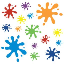 Multicoloured Splat Wall Sticker Set - Paint Splats Nursery Decals Kids Decor