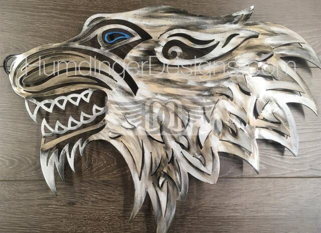 Dire Wolf Metal Wall Art Sculpture - Free Shipping - image 1