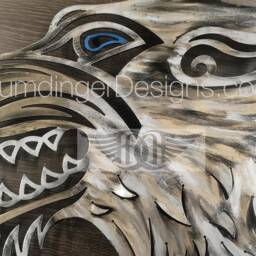 Dire Wolf Metal Wall Art Sculpture - Free Shipping - thumbnail 4