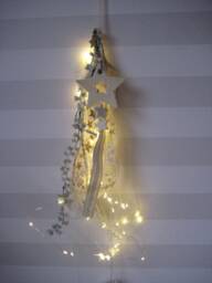 Durable Timer Led Window Decoration With Timer, Door Wreath, Battery-Operated Decoration, Wall Christmas Winter - thumbnail 1