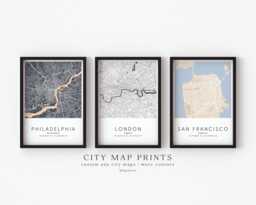 City Map Prints, Custom Any Location, Wall Art, 3 For 2 Offer, Print, Print , Personalised Map, Hometown Poster - thumbnail 1