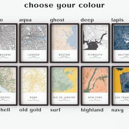 City Map Prints, Custom Any Location, Wall Art, 3 For 2 Offer, Print, Print , Personalised Map, Hometown Poster - thumbnail 3