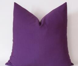 Purple Throw Pillow Cover Cotton Canvas Cushion - thumbnail 1