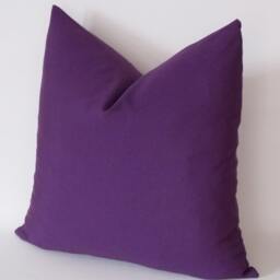 Purple Throw Pillow Cover Cotton Canvas Cushion - thumbnail 3