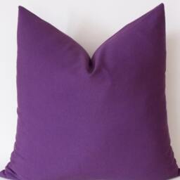 Purple Throw Pillow Cover Cotton Canvas Cushion - thumbnail 4