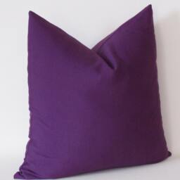 Purple Throw Pillow Cover Cotton Canvas Cushion - thumbnail 2
