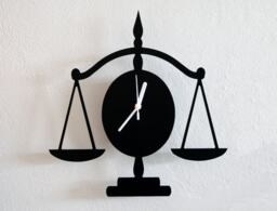 Libra Law Silhouette - Wall Clock