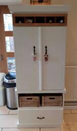 Handcrafted Pine Pantry Larder With Wine Rack, Custom Farrow & Ball Finish - thumbnail 3