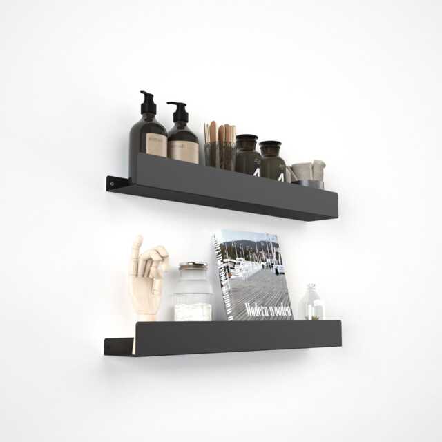 Minimalist Bathroom Shelves Boho Style/Floating Shelf Metal Thin Hidden Wall Mounted Mcm - image 1