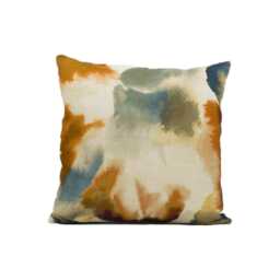 Harlequin - Flores Rust/Ruby Nordic Blue Abstract Watercolour Floral Cushion Cover Handmade Throw Pillow Designer Home Decor - thumbnail 3