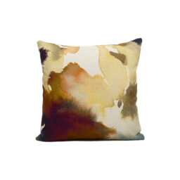 Harlequin - Flores Rust/Ruby Nordic Blue Abstract Watercolour Floral Cushion Cover Handmade Throw Pillow Designer Home Decor - thumbnail 2