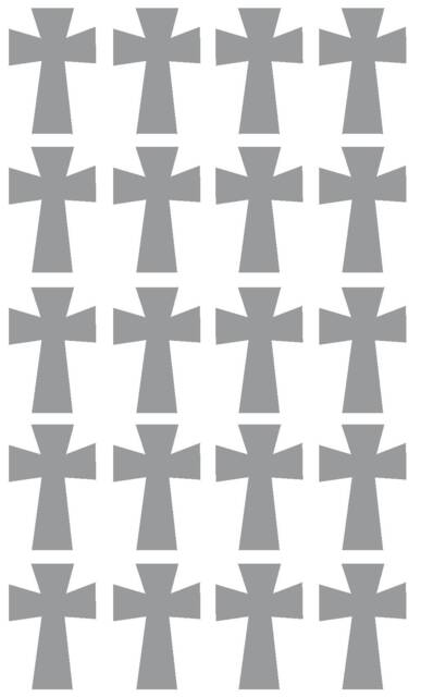 20 X Vinyl Cross/Crucifix Shaped Stickers, Transfer, Decal. Crafting, Wall, Window, Mirror, Furniture, Car Decor, Bedroom, Church, Christian - image 1