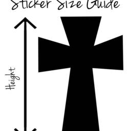 20 X Vinyl Cross/Crucifix Shaped Stickers, Transfer, Decal. Crafting, Wall, Window, Mirror, Furniture, Car Decor, Bedroom, Church, Christian - thumbnail 3