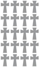 20 X Vinyl Cross/Crucifix Shaped Stickers, Transfer, Decal. Crafting, Wall, Window, Mirror, Furniture, Car Decor, Bedroom, Church, Christian - thumbnail 1
