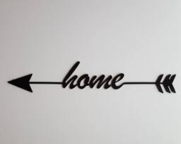 Home Sign. Arrow Metal Wall Art. Decor. Arrow. Black Industrial Metal - thumbnail 1