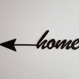 Home Sign. Arrow Metal Wall Art. Decor. Arrow. Black Industrial Metal - thumbnail 3