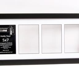 5x7 Black 4 Opening Picture Frame With 10 By 24 Inch Collage Mat To Hold Your Photographs For Name, Photography, Art & Wedding - thumbnail 3