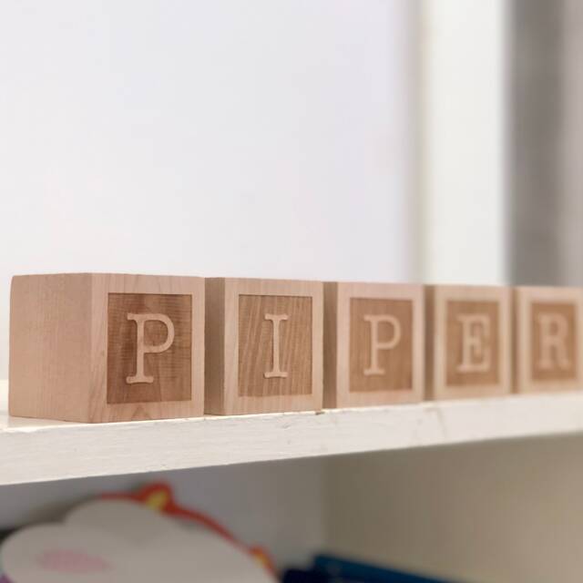 Personalized Wood Name Blocks, Alphabet Baby Custom Letters Wooden Toy, Natural Nursery Home Decor - Customizable Gifts - image 1