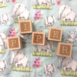 Personalized Wood Name Blocks, Alphabet Baby Custom Letters Wooden Toy, Natural Nursery Home Decor - Customizable Gifts - thumbnail 2