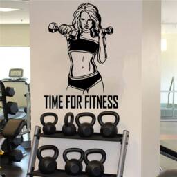 Fitness Wall Decal Motivational Gym Decor T766 - thumbnail 1
