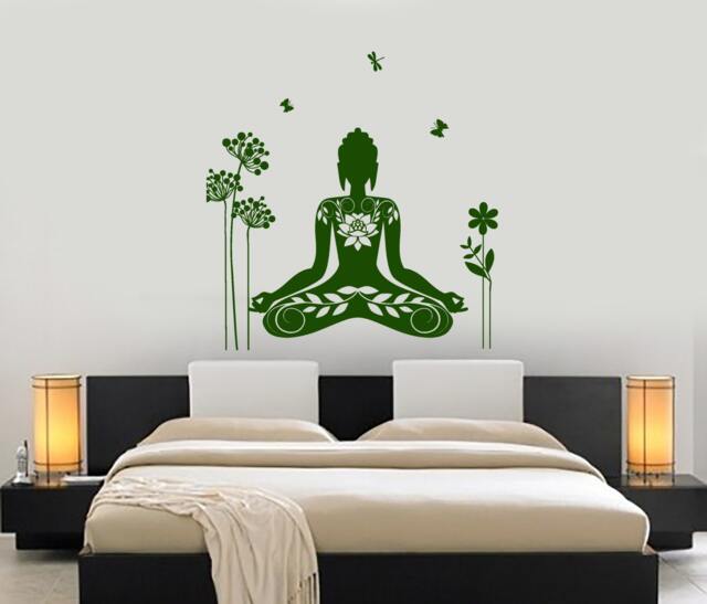 Wall Vinyl Decal Yoga Pose Chakra Asana Studio Decor Room Buddhism Modern Home - #1228Dz - image 1