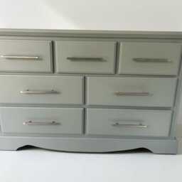 Sage Green Solid Wood Chest Of Drawers -132cm Wide - thumbnail 2