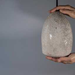 Raku Ceramic Pendant Light - Lamp Fixture Ceiling Lighting - thumbnail 4