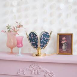 Flower Table Lamp - Night Light & Gold - thumbnail 3