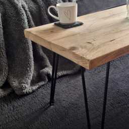 Rustic Reclaimed Wooden Coffee Table With Hairpin Legs - Handmade From Sustainable Timber - thumbnail 2